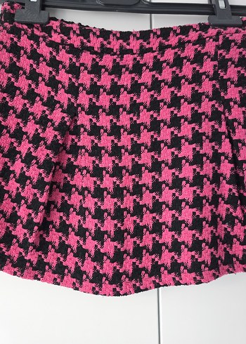 Pembe Siyah Mini Etek Şort - Görsel 2