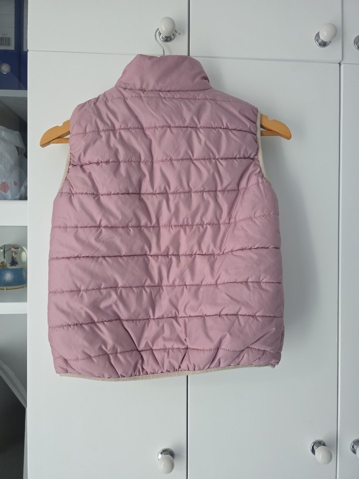 Kız Çocuk Pembe Fermuarlı Yelek - Görsel 3