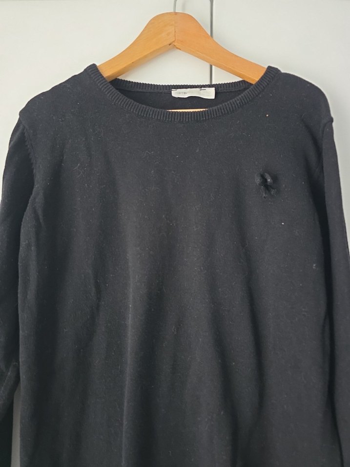 Siyah Çocuk Basic Sweatshirt - Görsel 2