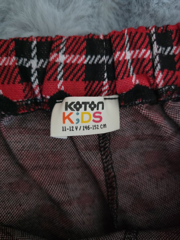 Kırmızı Kareli Mini Etek Şort - Görsel 4