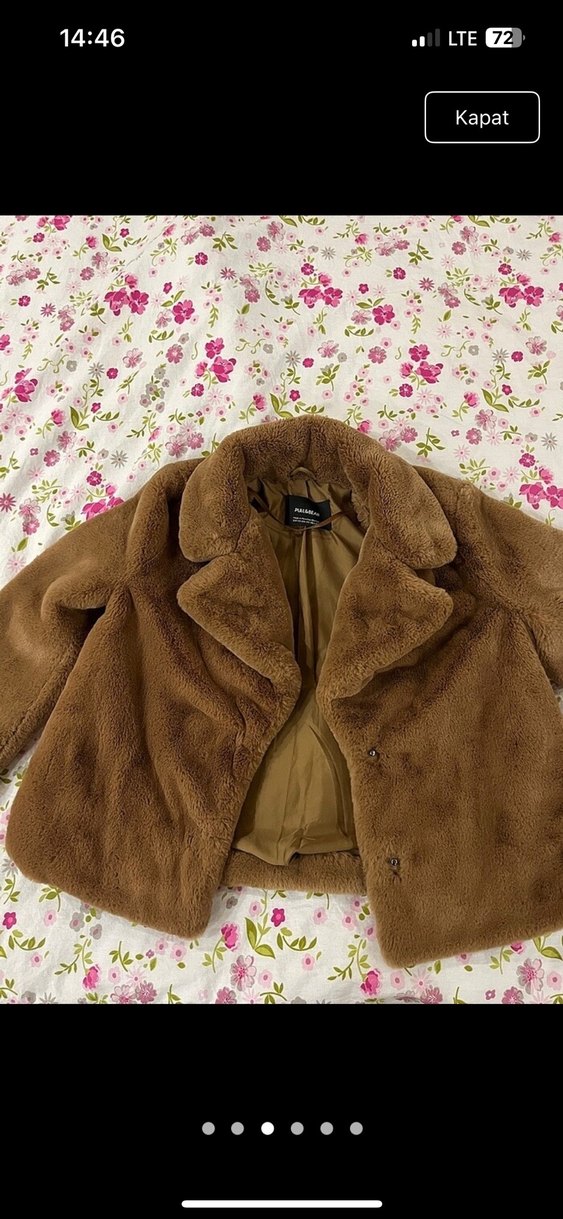 Pull and bear peluş kürk - Görsel 3