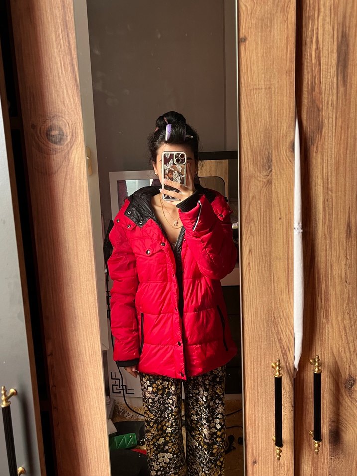 LOFT Kırmızı Kapüşonlu Erkek Mont - Görsel 2