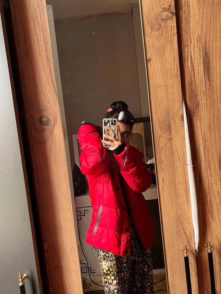 LOFT Kırmızı Kapüşonlu Erkek Mont - Görsel 4