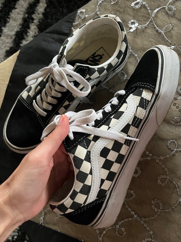 Vans damalı spor ayakkabı - Görsel 4