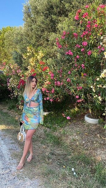 Diğer Renkli yazlık elbise