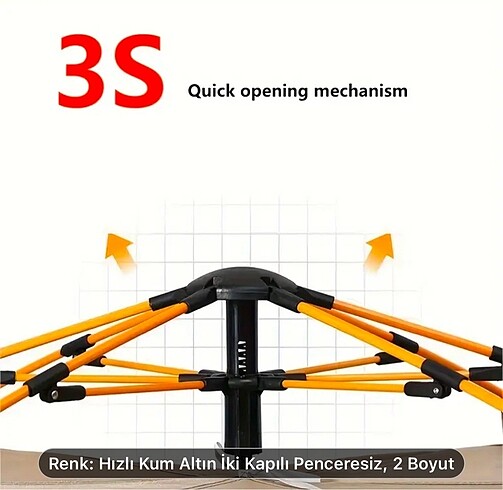 Otomatik kamp çadırı - Görsel 2