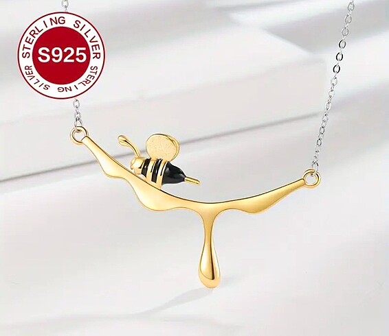 Hipoelerjenik Bal damlası arı kolye - Görsel 5