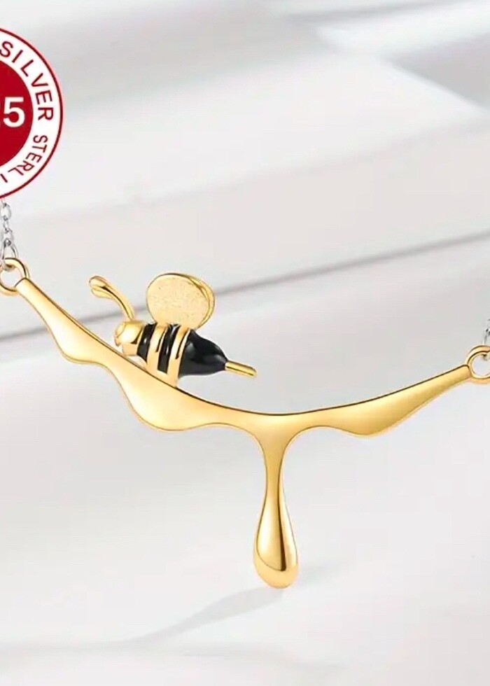 Hipoelerjenik Bal damlası arı kolye - Görsel 5