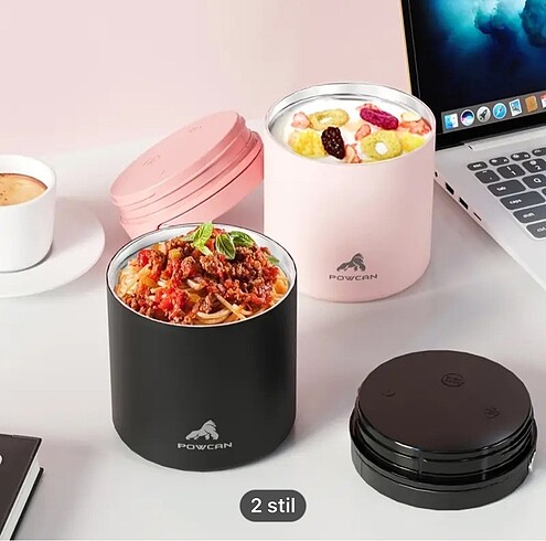 Beden pembe Renk POWCAN 739 ml yemek kabı