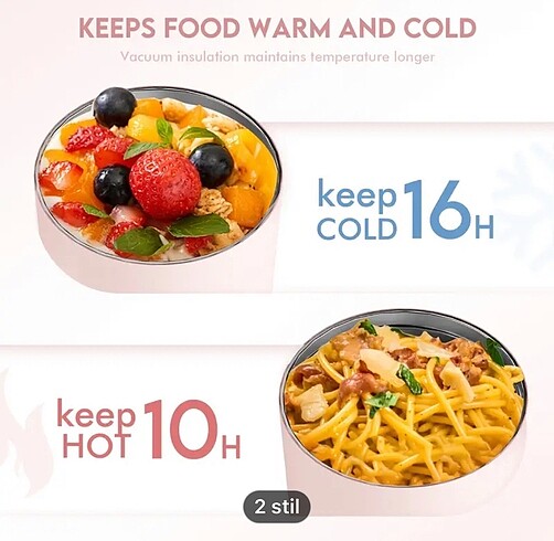 POWCAN 739 ml yemek kabı - Görsel 5