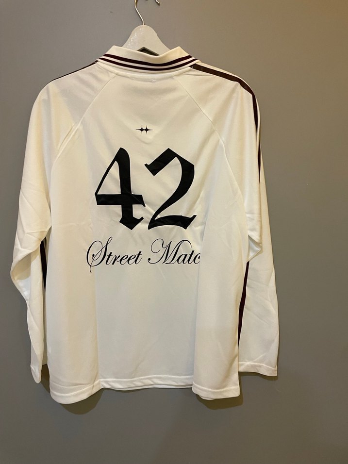 Beyaz Uzun Kollu Erkek Street Wear Tişört - Görsel 2