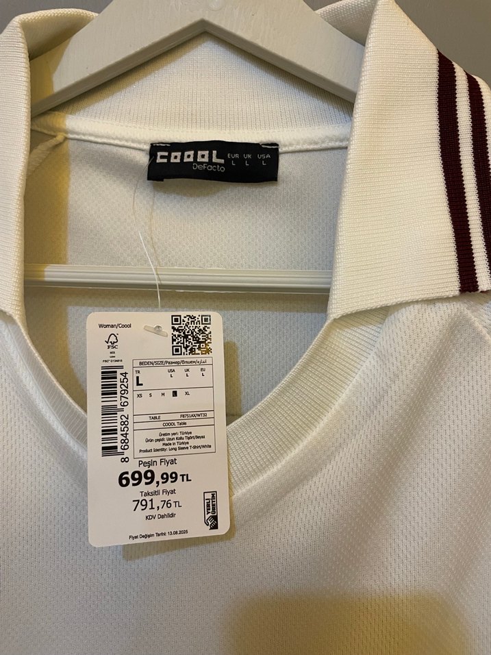 Beyaz Uzun Kollu Erkek Street Wear Tişört - Görsel 3