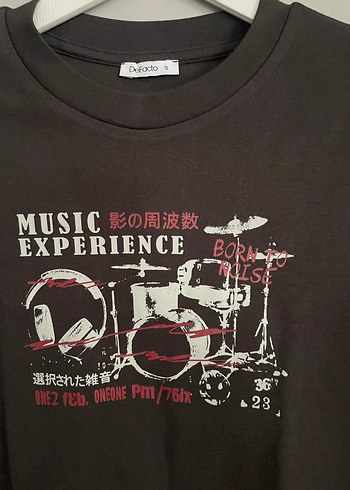 Defacto kadın Siyah Baskılı Uzun Kollu Tshirt - Görsel 2