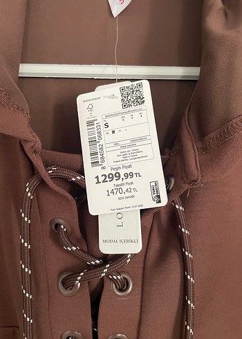 Kahverengi Kapüşonlu Kadın Sweatshirt - Görsel 5