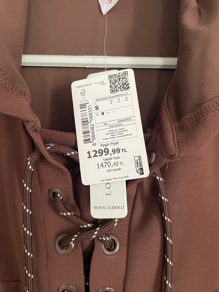 Kahverengi Kapüşonlu Kadın Sweatshirt - Görsel 5