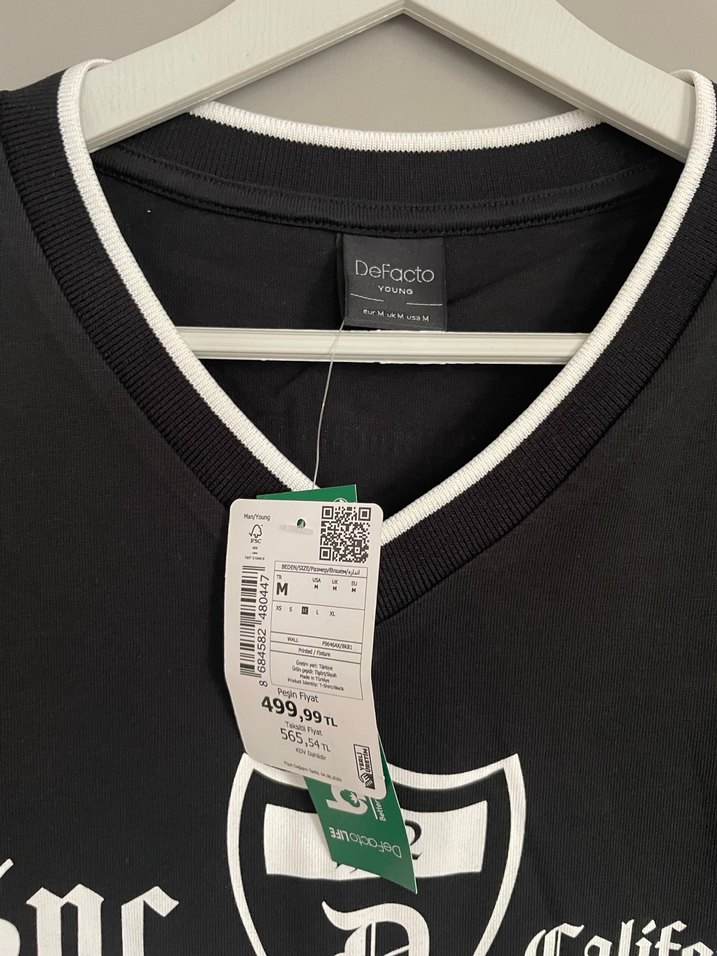 Defacto Siyah Erkek Oversize Spor Tişört 29 Baskılı - Görsel 2