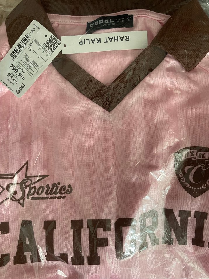 Defacto Pembe V Yaka Erkek Spor Tshirt - Görsel 4