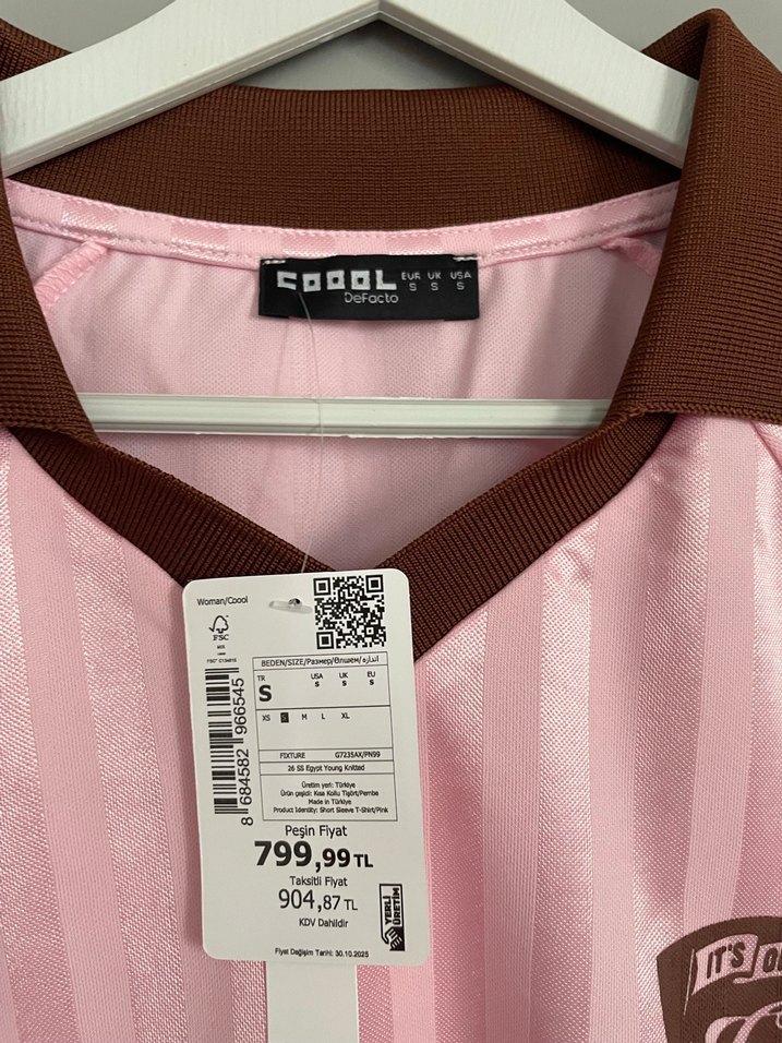 Defacto Pembe V Yaka Erkek Spor Tshirt - Görsel 2