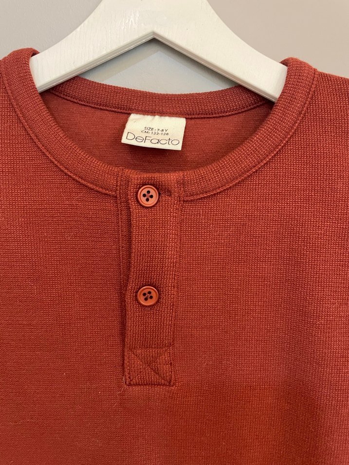 Defacto erkek çocuk Uzun Kollu Düğmeli Erkek Tshirt - Görsel 2