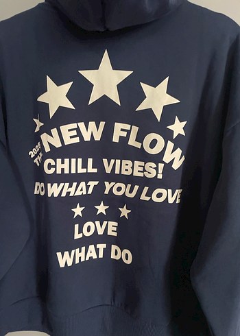 Defacto Lacivert Kapüşonlu Baskılı Sweatshirt - Görsel 3