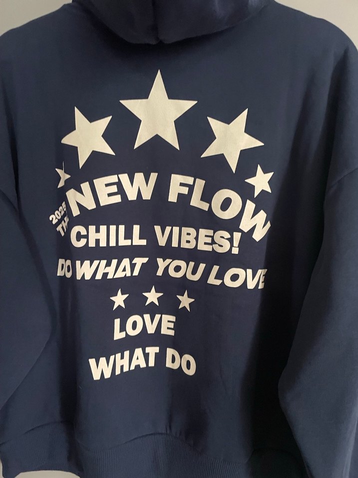 Defacto Lacivert Kapüşonlu Baskılı Sweatshirt - Görsel 3