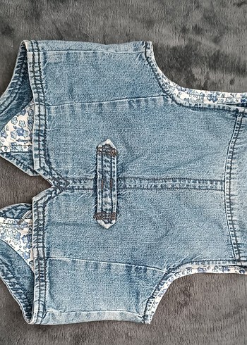 LC Waikiki Kız Çocuk Mavi Denim Düğmeli Yelek