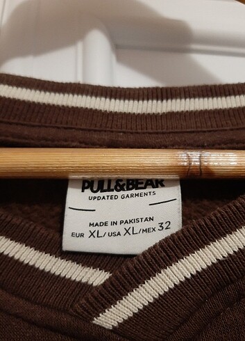 Pull and Bear p&b kahverengi sweatshirt 
