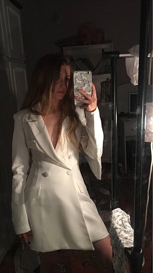 Bershka bershka beyaz ceket elbise