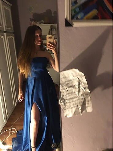 36 Beden Saks mavisi elbise
