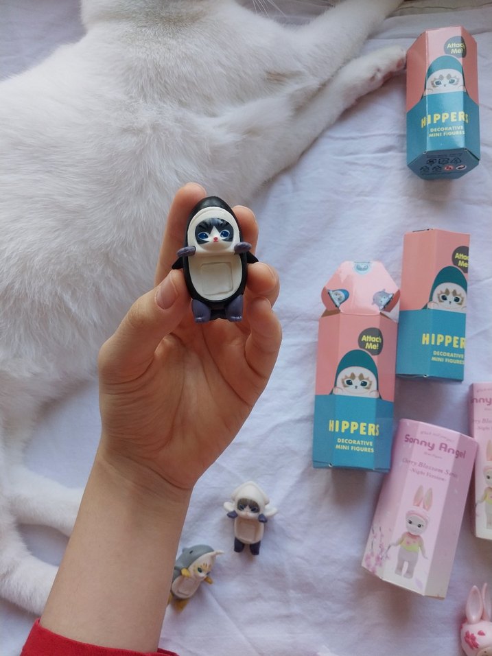 Beyaz Pastel Kedi Aksesuarı Hippe - Görsel 2