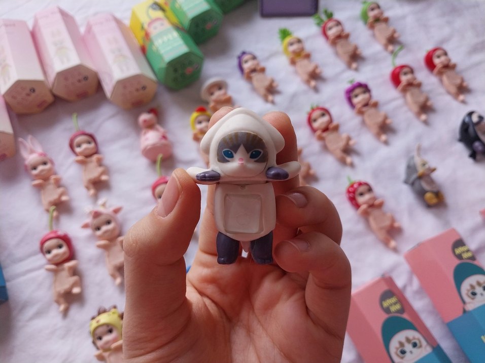 Pastel Beyaz Kedi Figürlü Aksesuar - Görsel 5