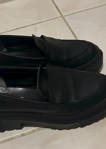 Diğer Siyah Platform Topuklu Kadın Loafer