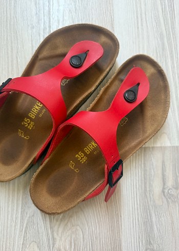 Birkenstock çocuk 35 no kırmızı terlik
