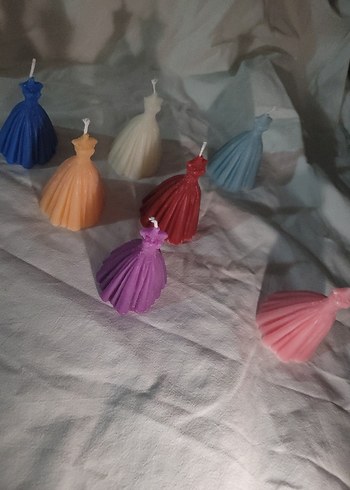 Beden Renkli Pilili Vintage Elbise Mumlar