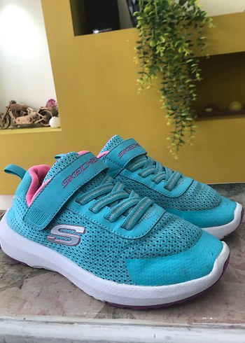 32 Beden turkuaz Renk Skechers Kız Çocuk Turkuaz Spor Ayakkabı