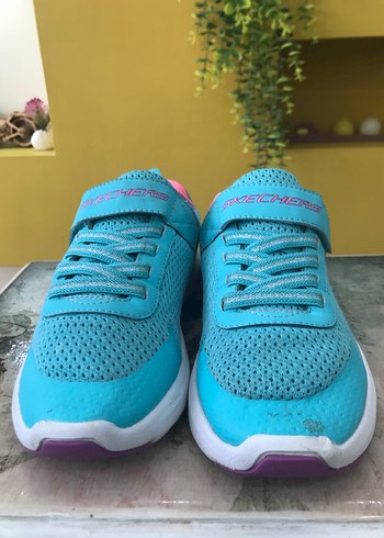 32 Beden Skechers Kız Çocuk Turkuaz Spor Ayakkabı