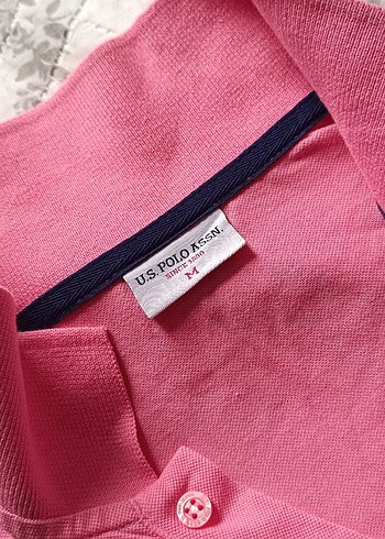 Pembe Düğmeli Erkek Polo Yaka Tişört uspa marka - Görsel 3