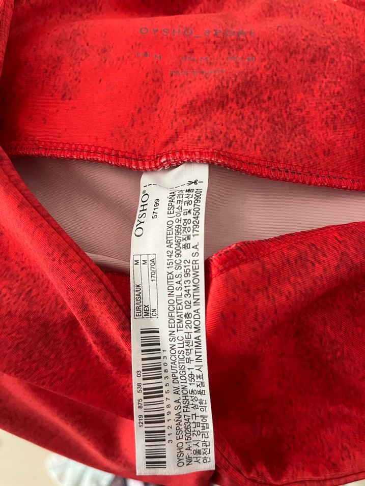 Kırmızı Tie-Dye Midi Kadın Tayt - Görsel 2