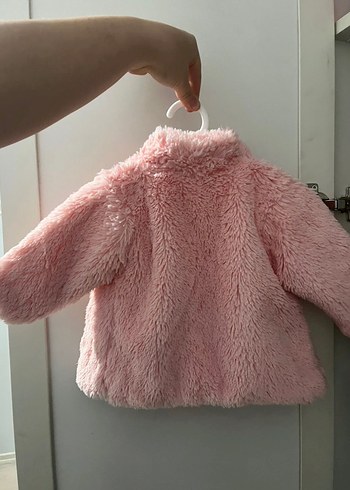 Kız Çocuk Pudra Peluş Kaban - Görsel 2