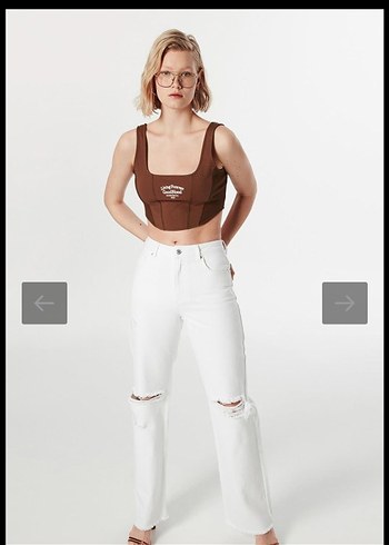 Twist Beyaz Regular Fit Kadın Jean Pantolon