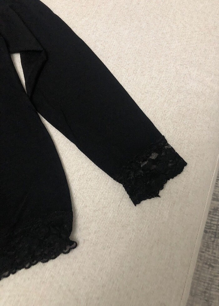 Kaliteli penye dantel detaylı bluz - Görsel 4