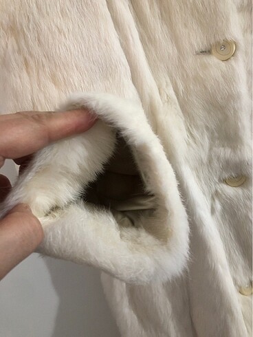 Hakiki tavşan tüyü kürk manto - Görsel 3