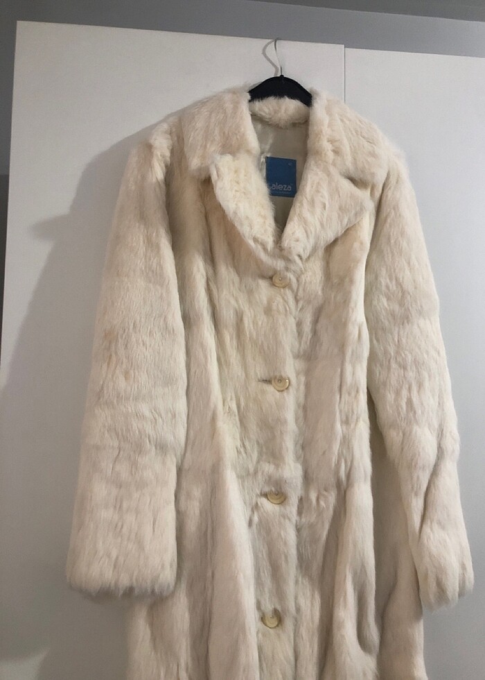 Hakiki tavşan tüyü kürk manto - Görsel 2