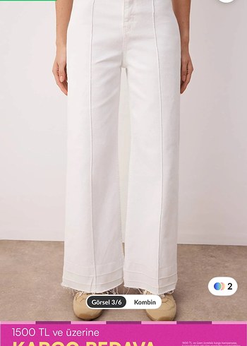 Beyaz Midi Kadın Kot Pantolon