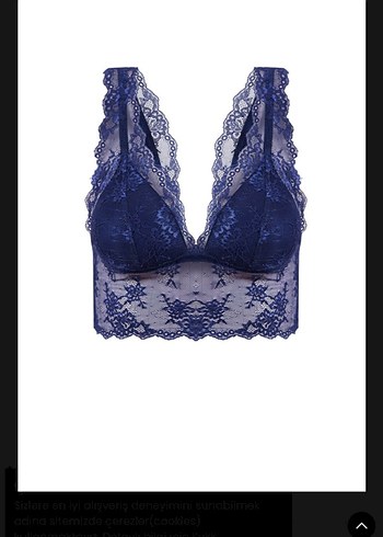 Lacivert Dantel Bralet