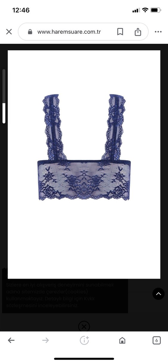 Lacivert Dantel  Bralet - Görsel 2