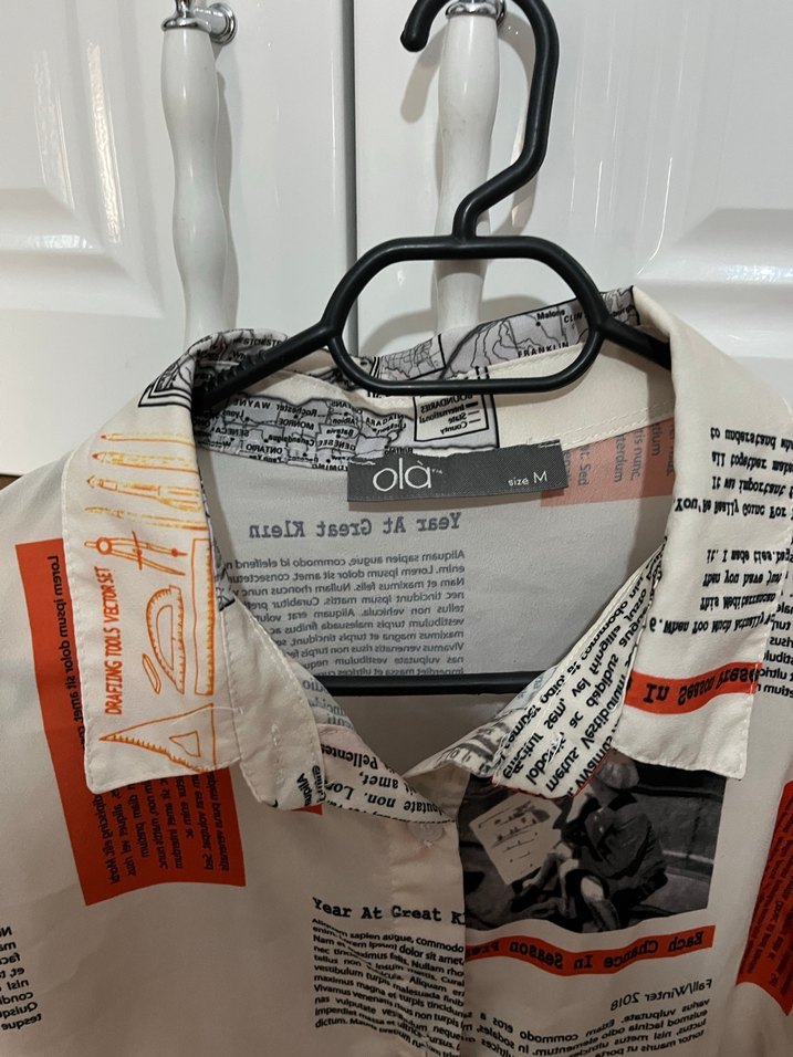 Baskılı Uzun Kollu Kadın Gömlek - Görsel 2