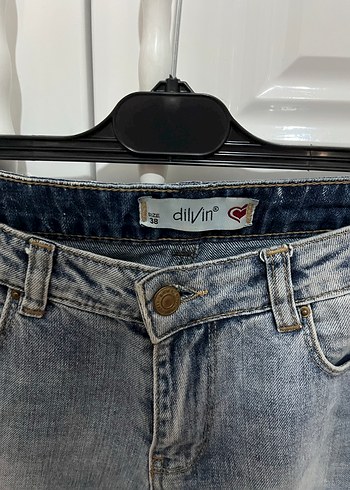 Yırtık Detaylı Bol Kesim Kadın Denim Pantolon - Görsel 2