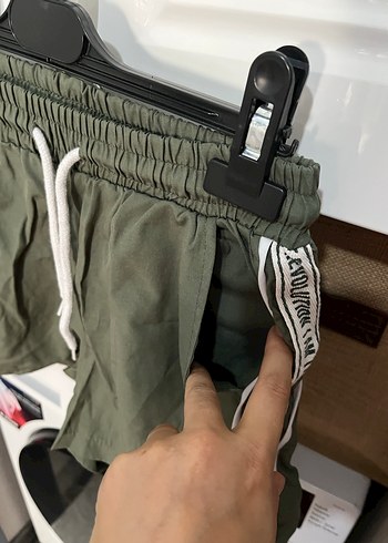 Beli Bağcıklı Yeşil Kadın Mini Şort - Görsel 2