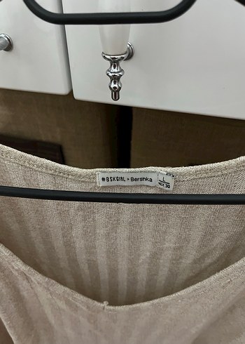 Salaş V Yaka Bej Bluz - Görsel 2